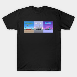 Pixel art - Magnum - Knight Rider - Miami vice T-Shirt